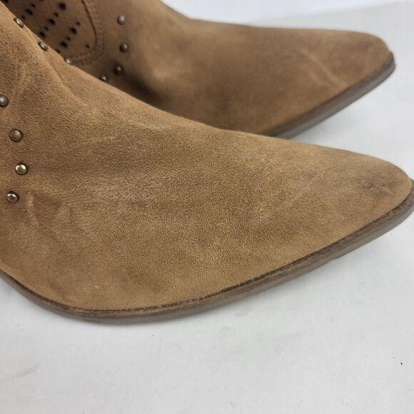 Dingo Miss Priss Studded Pointed Toe Zippered Cowgirl Booties - Picture 9 of 15